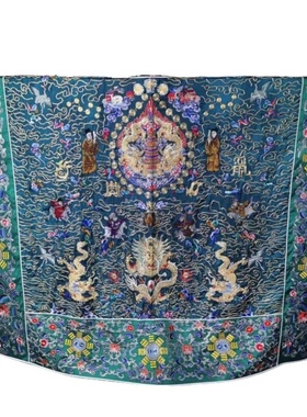 特卖天蓝色复原清代老法衣道家高功法衣道士服班衣霄台衣经衣道袍