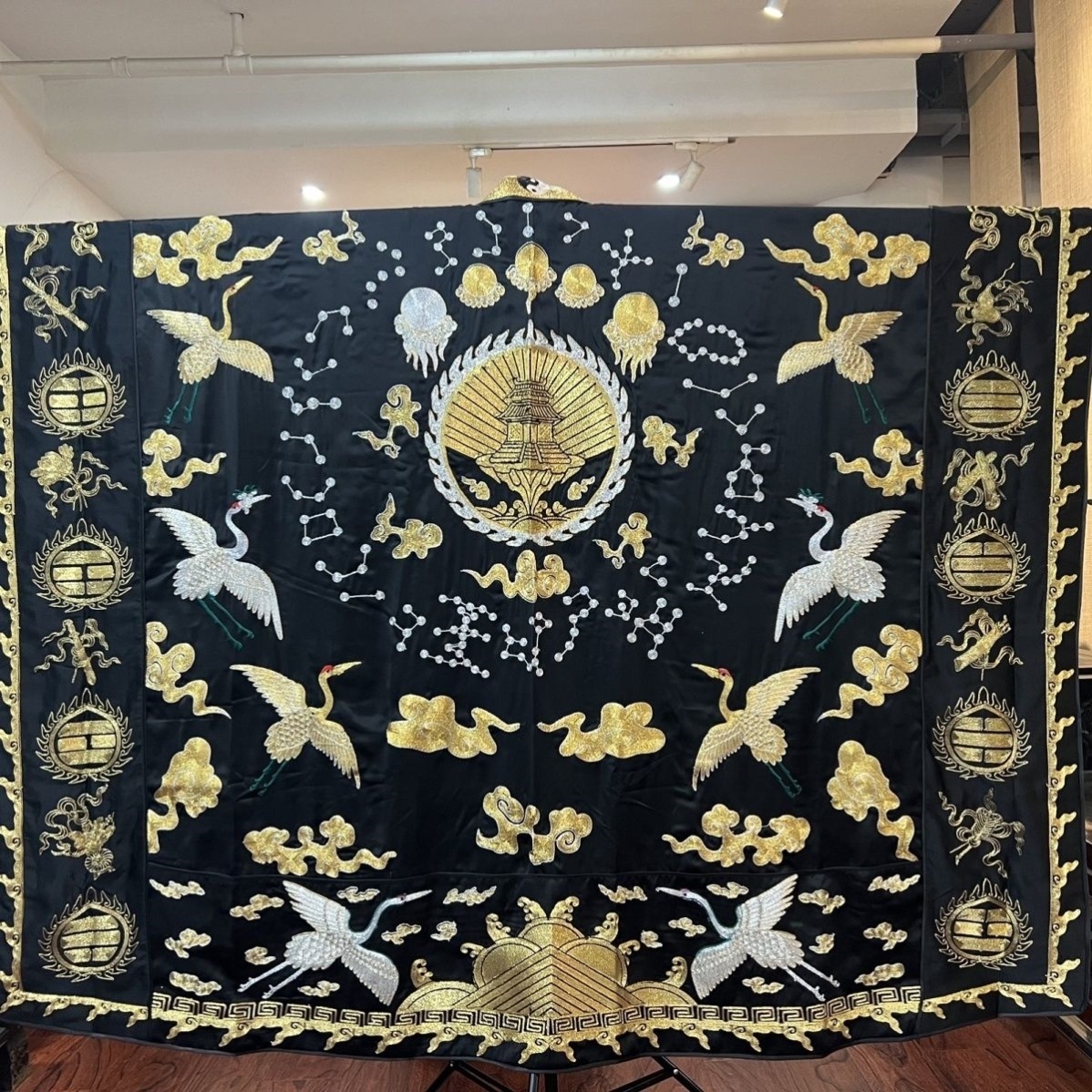 特卖道士服贡缎仿手工全金云鹤法衣道家高功法衣降衣道袍多色可选