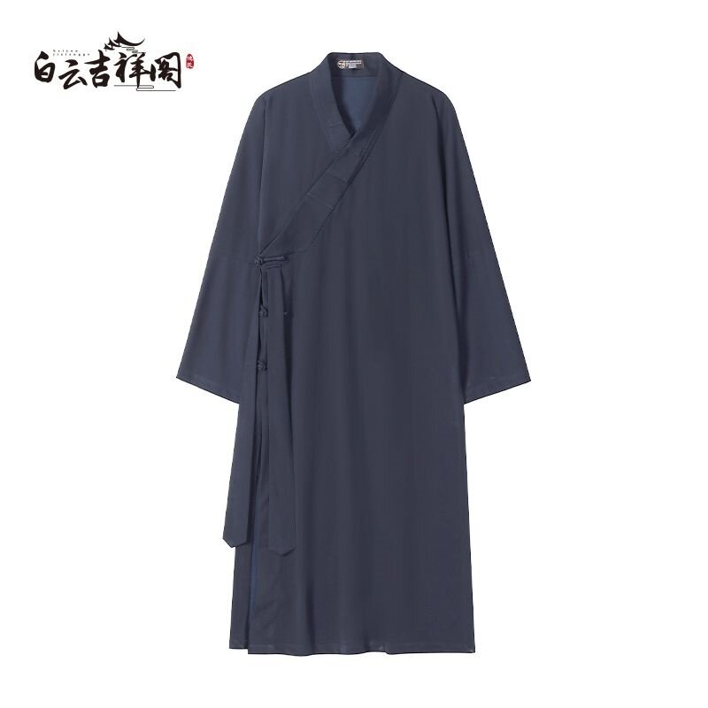 特卖武当山道服道士道家服装男女全套厚料长袍道袍斜襟高功三清领