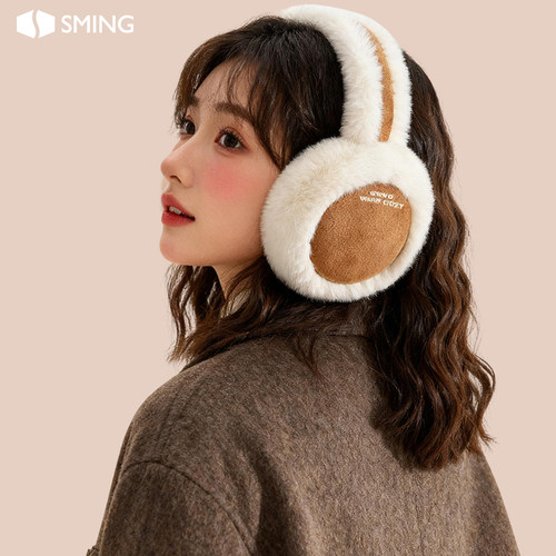 兔毛保暖耳机式耳套女时尚百搭冬季骑车御寒防冻护耳加厚毛绒耳罩
