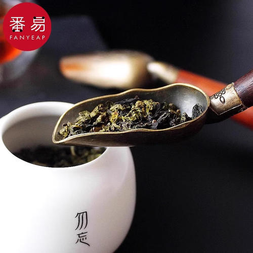 茶勺A1pn008-黑檀木茶匙实木铜小长柄茶铲子茶则日式功夫茶道配