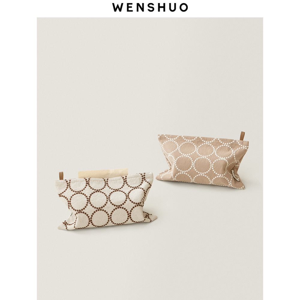 WENSHUO棉麻铃鼓抽取式纸巾套图片