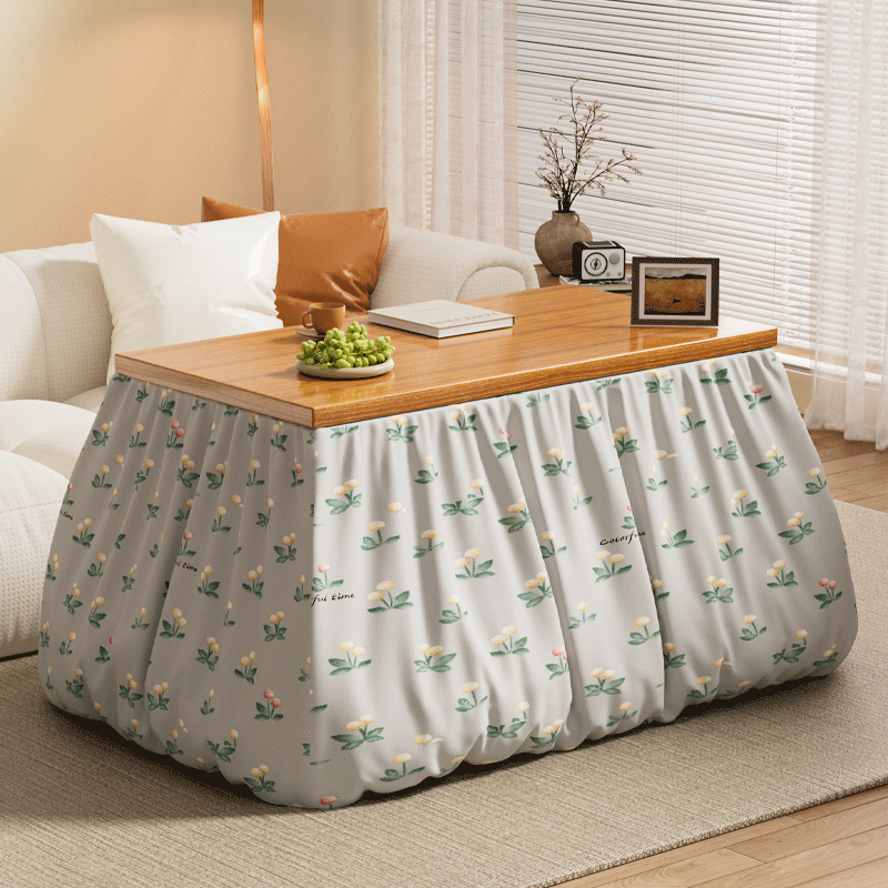 烤火桌子新款可折叠冬季室内取暖烤火架家用四方桌多功能餐桌茶几