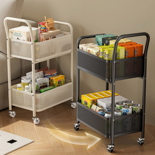 零食书包置物架小推车客厅卧室家用可移动收纳架多层零食收纳神器