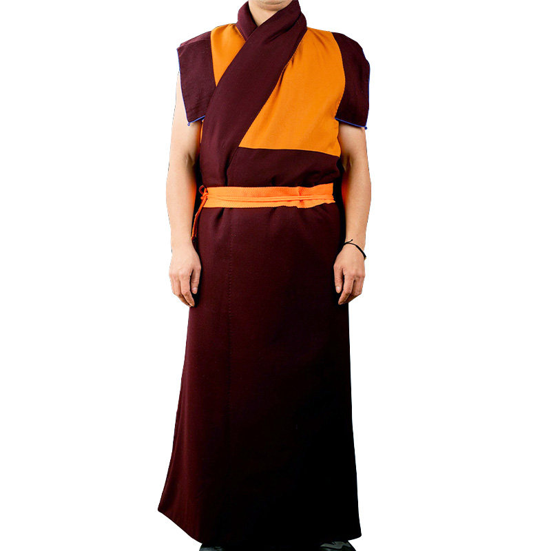 喇嘛服藏式长袍剑麻加绒东嘎打坐居士服僧衣冬季服装闭关地僧服