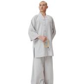 四季 优选慈缘僧服夏季 薄款 柔软透气手工棉布短褂可机洗和尚僧衣套