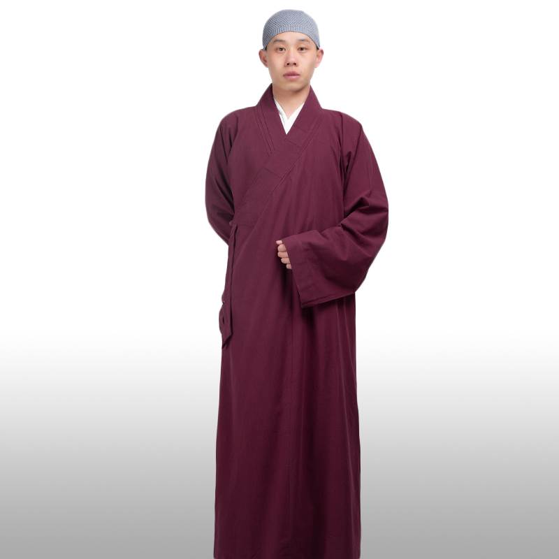 僧服春季亚麻长褂男女僧衣大褂出家人僧袍长衫薄款透气和尚服四季