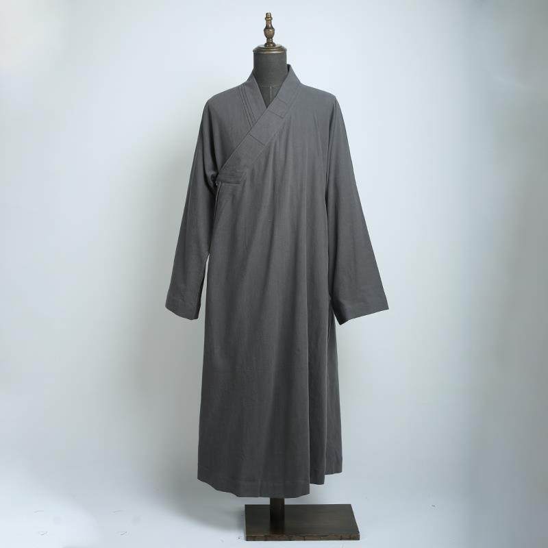 优选慧隐僧服大褂棉麻春秋长褂僧衣女和尚穿的衣服僧袍男秋季亚麻
