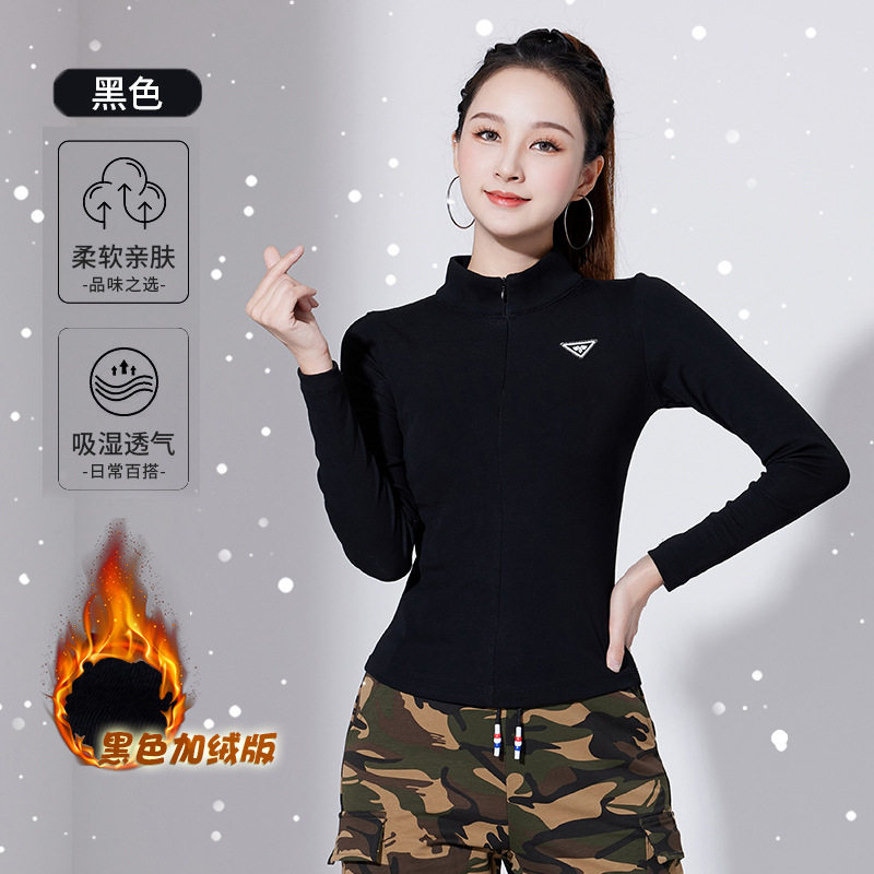 特价杨丽萍冬款广场舞服装长上衣DQG秋棉厚款弹新力立领袖时尚跳