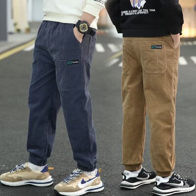 男童灯芯绒休闲裤春秋款