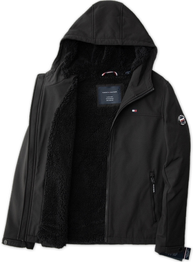 TOMMYHILFIGER加绒加厚连帽棉服