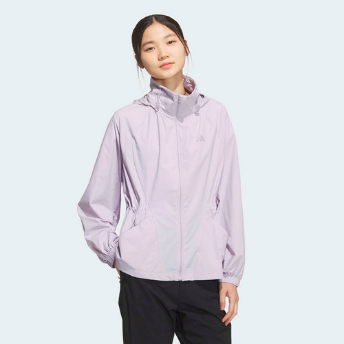 【自营】adidas阿迪达斯户外防风跑步健身女连帽梭织夹克 KH2658