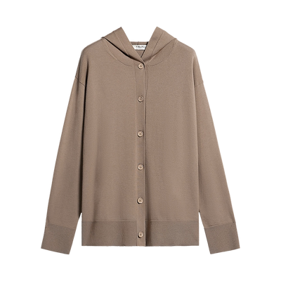 麦丝玛拉连帽长袖针织衫