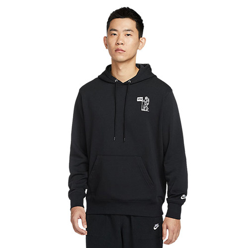 【自营】NIKE耐克男子法式毛圈连帽衫休闲叠搭刺绣卫衣HQ8595-010