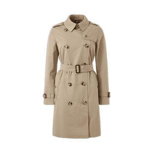 【自营】BURBERRY/博柏利女士肯辛顿版型长款Heritage Trench风衣