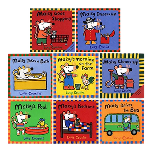 【自营】小鼠波波英文原版绘本7册 Lucy Cousins 儿童英语启蒙生活习惯认知图画故事书 Maisy Goes Shopping/Bedtime亲子系列