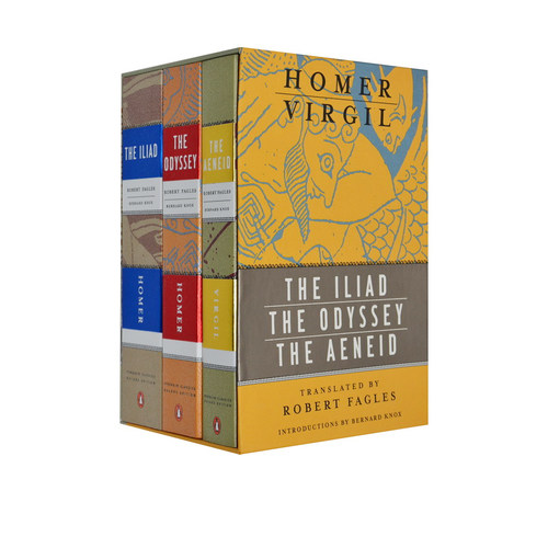 【自营】英文原版 The Iliad Odyssey and Aeneid box set 荷马史诗三部曲 伊利亚特 奥德赛 埃涅伊德 3册盒装 毛边书收藏版