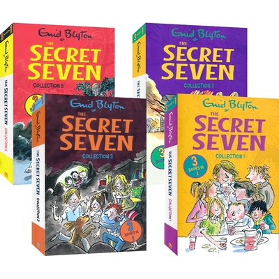 【自营】Enid Blyton The Secret Seven 伊妮德·布莱顿 七个小神探 三合一故事集 儿童章节小说 侦探推理 课外读物 英文原版进口