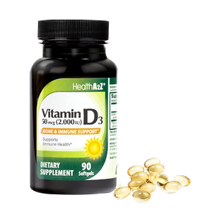 【自营】HealthA2Z维生素d3软胶囊2000iu成人vd3美国进口 90粒/瓶