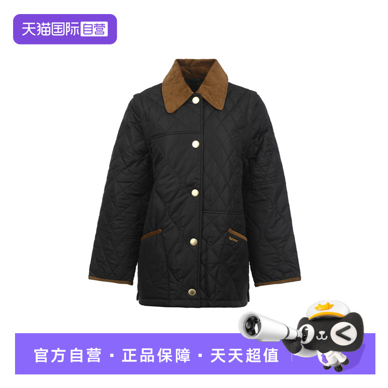 【自营】BARBOUR女士拆卸式衣袖翻领菱格猎装夹克两穿防寒外套