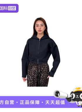 【自营】Nike耐克女子连帽夹克黑色宽松短款运动外套 HV2077-010