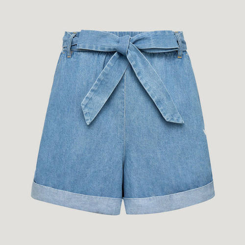 【自营】adidas阿迪达斯三叶草棉质潮女休闲运动牛仔短裤 LF4604