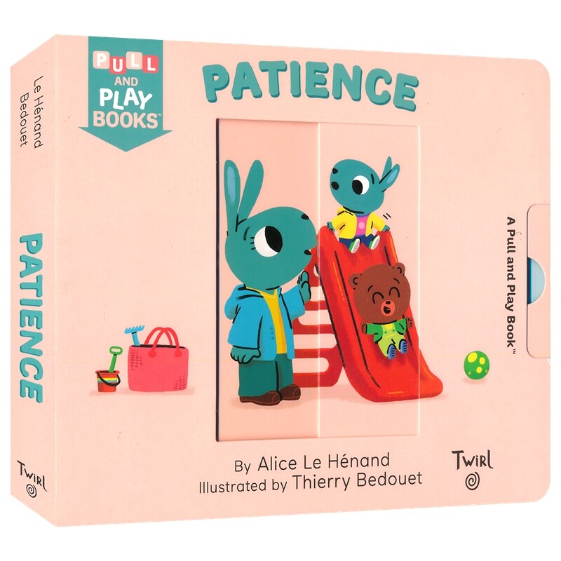 【自营】A Pull-the-Tab Book - Patience 耐心 推拉机关操作书 情商培养 纸板互动绘本 幼儿启蒙读物 英文原版进口图书
