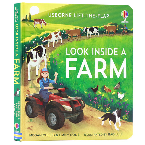 【自营】看里面系列农场 英文原版绘本 Usborne Look inside a Farm 儿童科普百科精装纸板翻翻书幼儿启蒙认知尤斯伯恩科普翻翻书