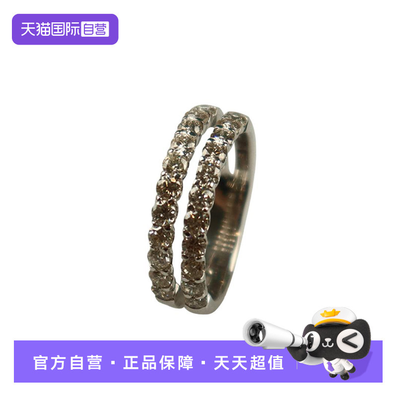 【自营】中古「9.5新」日本进口商品钻石排钻戒指双层指环