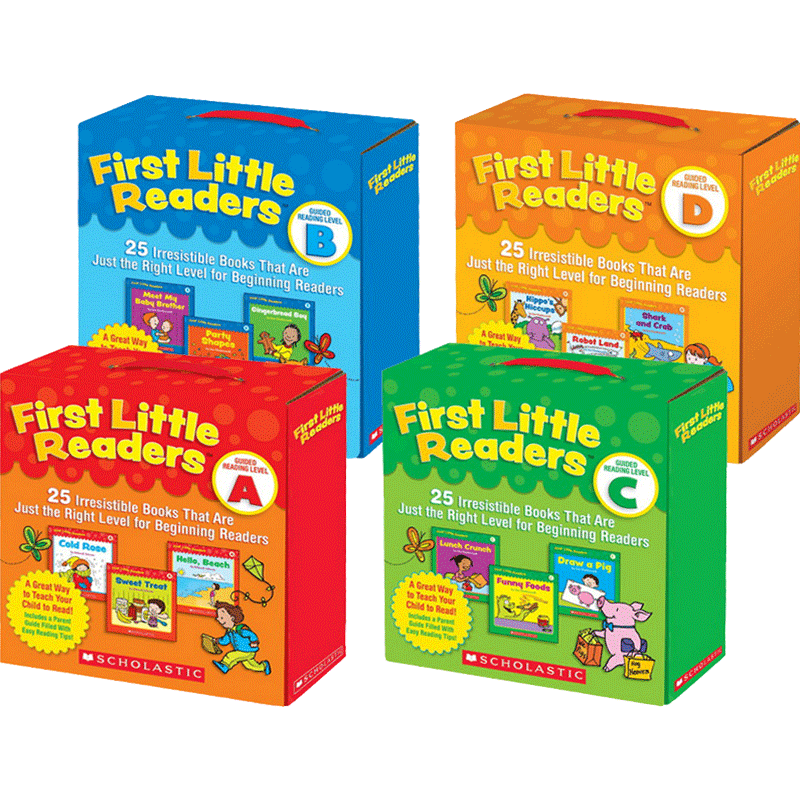 【自营】预售 学乐小读者英语分级阅读 Scholastic First Little Readers Guided Reading Level ABCDEFGH 6盒合售 我的阅读小套装