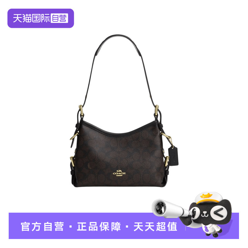 【自营】COACH/蔻驰蔻驰COACH 女士手提单肩斜挎包胡桃木配黑色