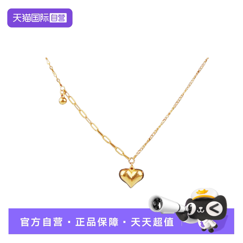 【自营】中古95新日本进口商品24k爱心造型项链24k黄金46cm