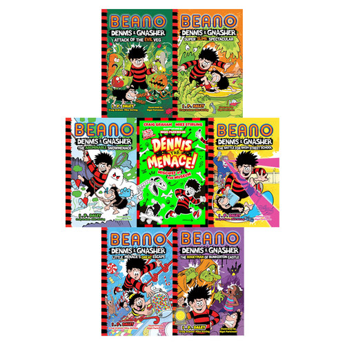 【自营】预售 英文原版 Beano Dennis & Gnasher 比诺漫画 丹尼斯与纳舍尔 7册  7岁+ 儿童幽默插画章节书 小学生英文课外阅读