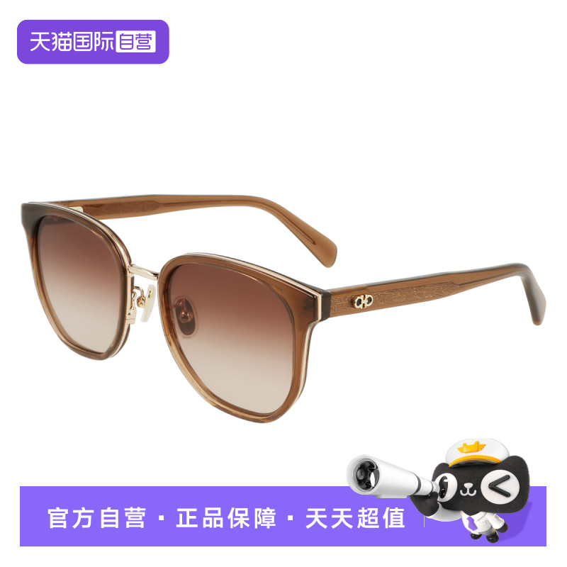 【自营】Ferragamo新品欧美大框复古太阳镜男女墨镜配饰休闲