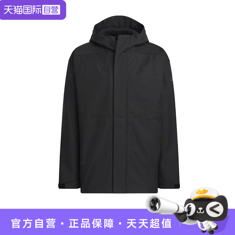 【自营】adidas FW24 男款防泼运动休闲宽松连帽夹克外套 JM9154