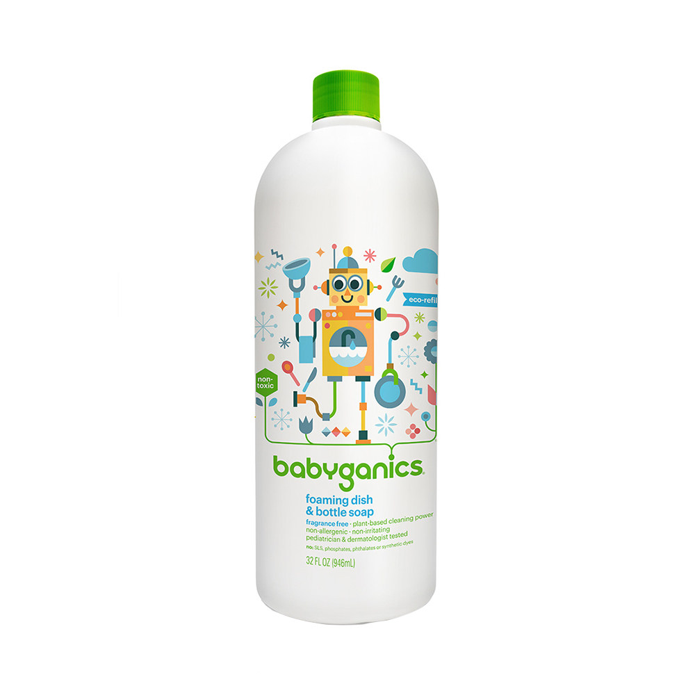 甘尼克宝贝奶瓶餐具清洁液玩具清洗剂进口清洁剂946ml