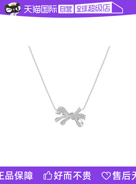 leqiyuan小众纯银蝴蝶结项链女