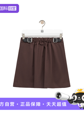 【自营】LOEWE/罗意威女士红色百褶裙半身裙A字裙S540Y08XBT短裙