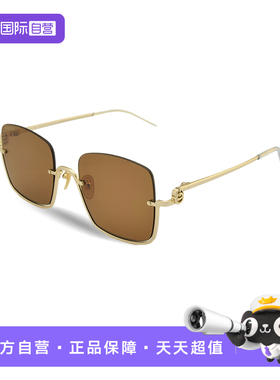 【自营】GUCCI/古驰太阳镜男女通用金属帅气半框时尚墨镜GG1279S