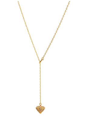 GlamEver单钻锆石项链送女友礼物