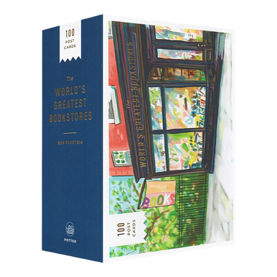 【自营】英文原版 World's Greatest Bookstores:100 Postcards  世界各地有名的书店 100张明信片 插画 Bob Eckstein 绘画作品集