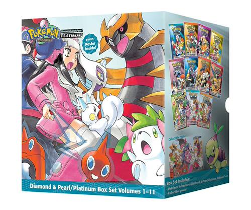 【自营】预售 宝可梦 钻石珍珠白金礼盒装 Pokemo Adventures Diamond and Pearl / Platinum Box Includes Volumes 1-11 英文原版
