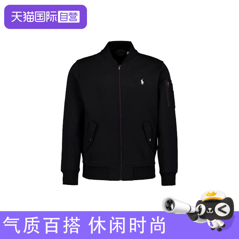 【自营】polo ralph lauren拉夫劳伦SS22黑色飞行员夹克男款外套