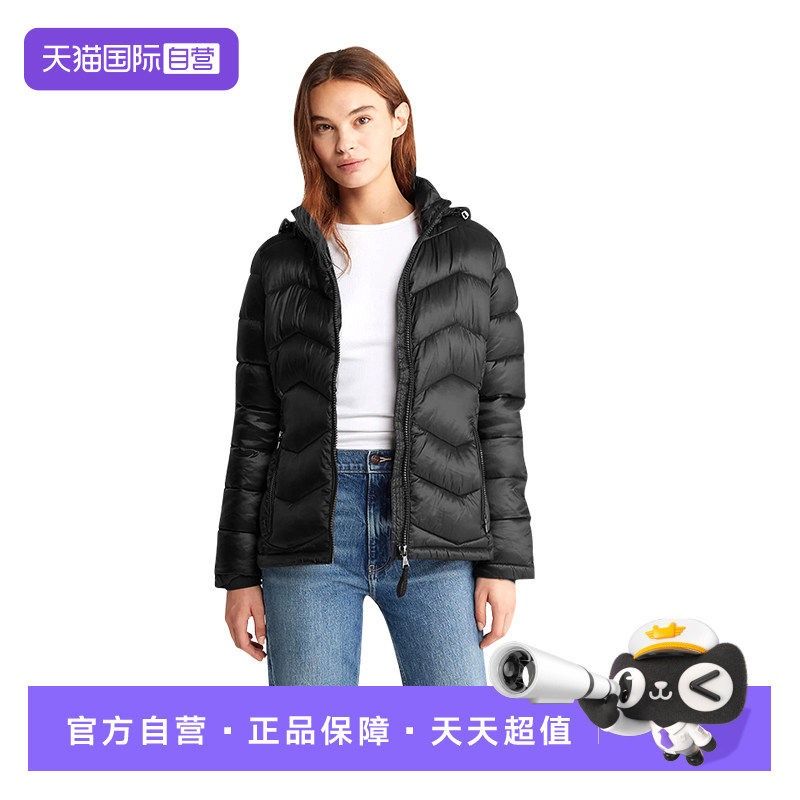 【自营】Calvin Klein/凯文克莱女士短款保暖棉服外套