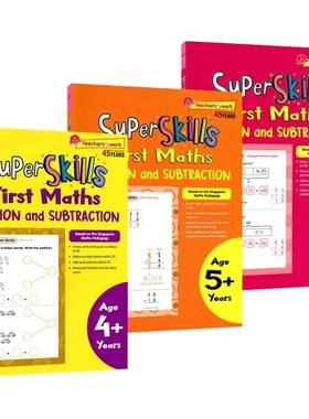 【自营】SAP Super Skills First Maths Addition and Subtraction Age 4-6+ 超级技能 数学加法减法练习册 CPA 教学法 英文原版