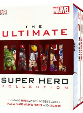 【自营】Marvel - The Ultimate Super Hero Collection Avergers 漫威超级英雄终极版合集3册 官方权威指南 英语读物  英文原版