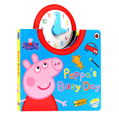 【自营】粉红猪小妹忙碌的一天时钟书英文原版绘本Peppa Pig Peppa's Busy Day时间观念认知书小猪佩奇英语读物启蒙早教亲子书籍
