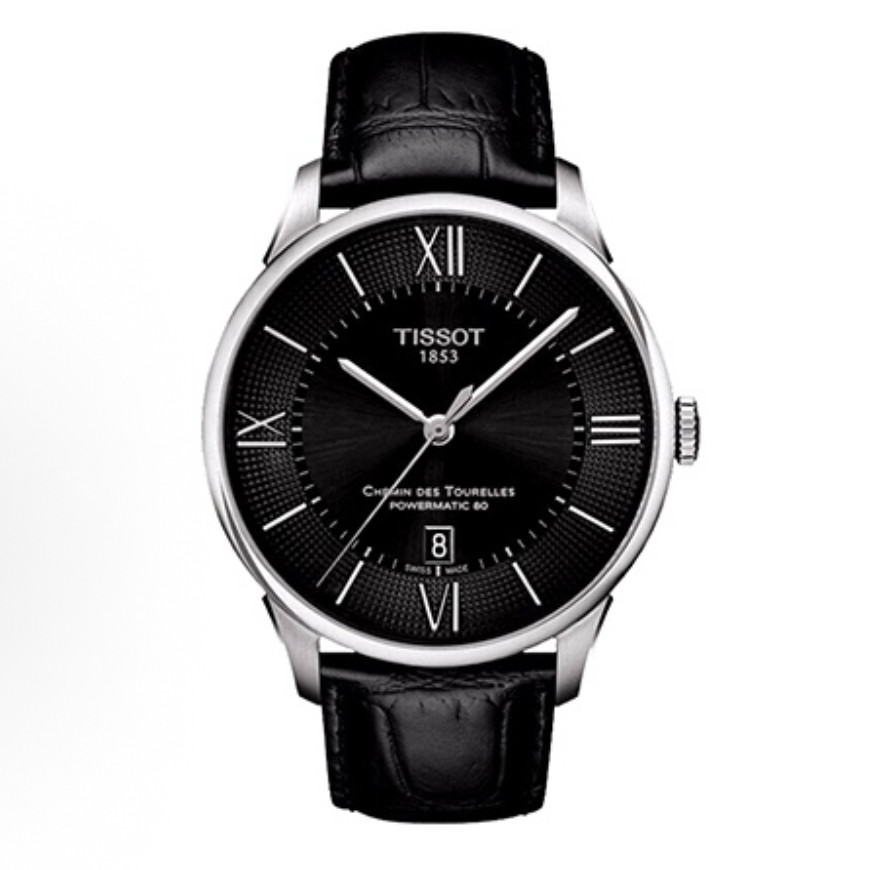 【自营】中古99新天梭1853/杜鲁尔/42mm/80机芯黑盘皮带/瑞士男表