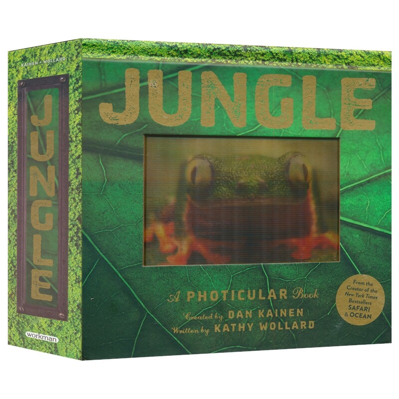 【自营】A Photicular Book Jungler 光与影视觉动画书系列 热带雨林 会动的3D图画书 儿童百科科普 课外读物 英文原版进口图书