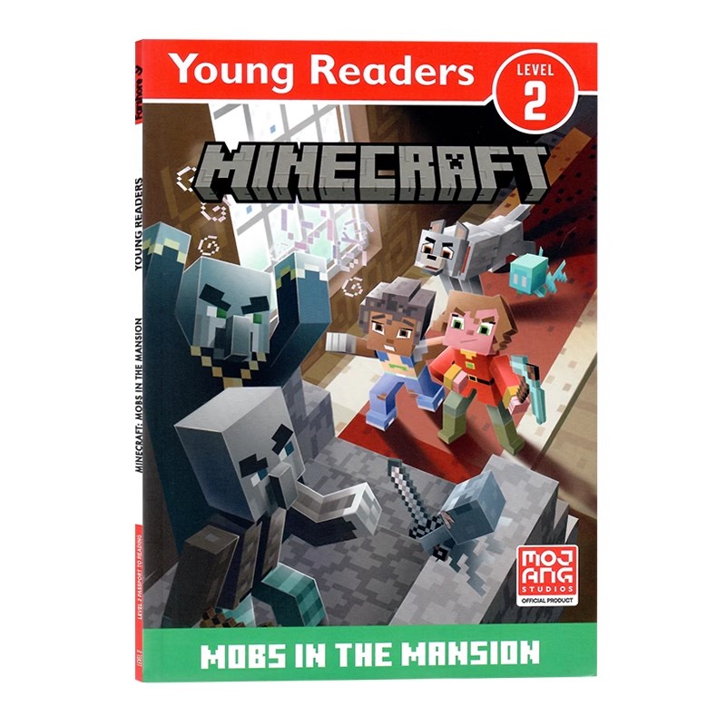 【自营】我的世界分级读物2级英文原版Minecraft Young Readers Level 2 Mobs in the Mansion儿童冒险游戏故事书小学生分级阅读